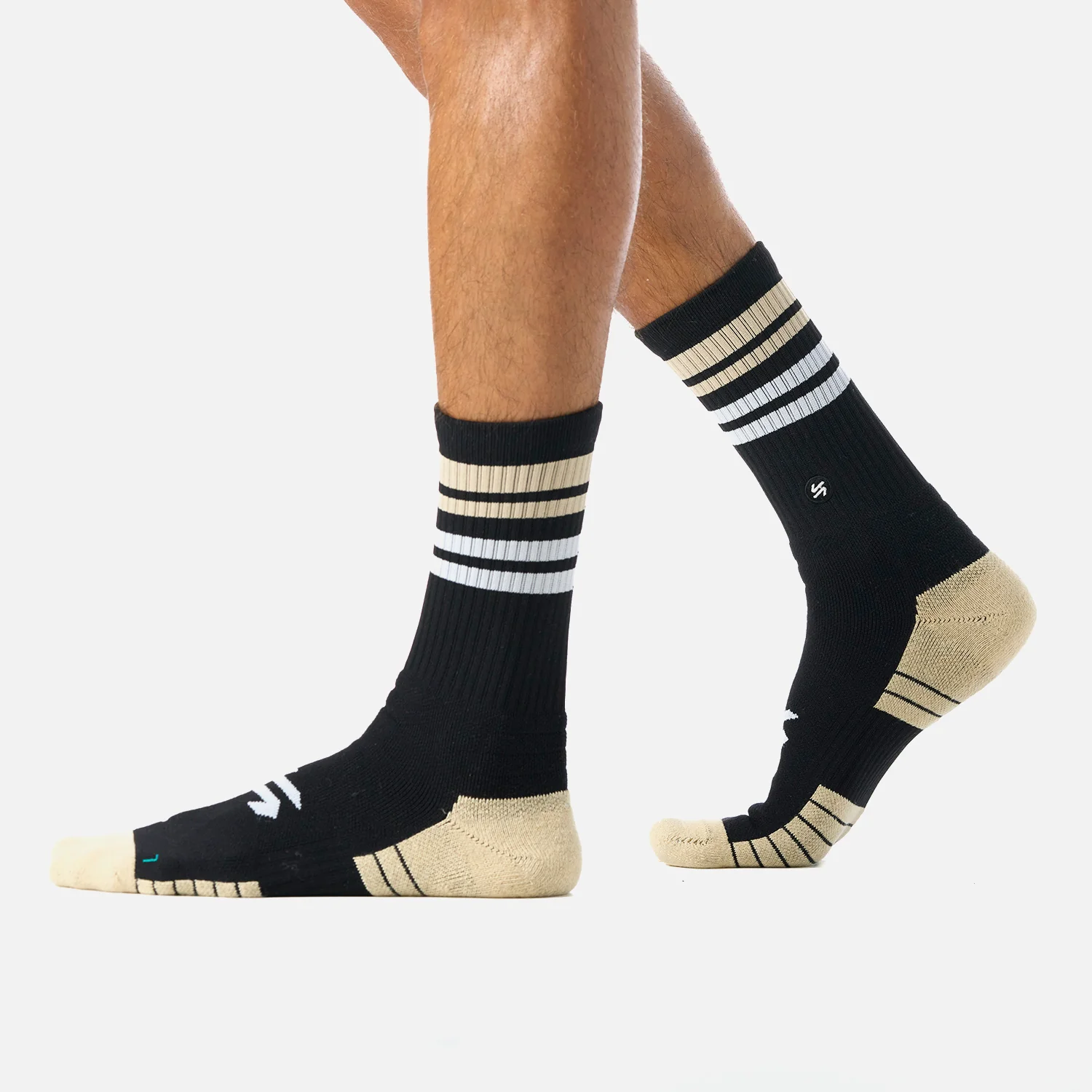 Calcetines Energic Duo Pack Mid Socks Beige / Blanco Vulcano - Image 5