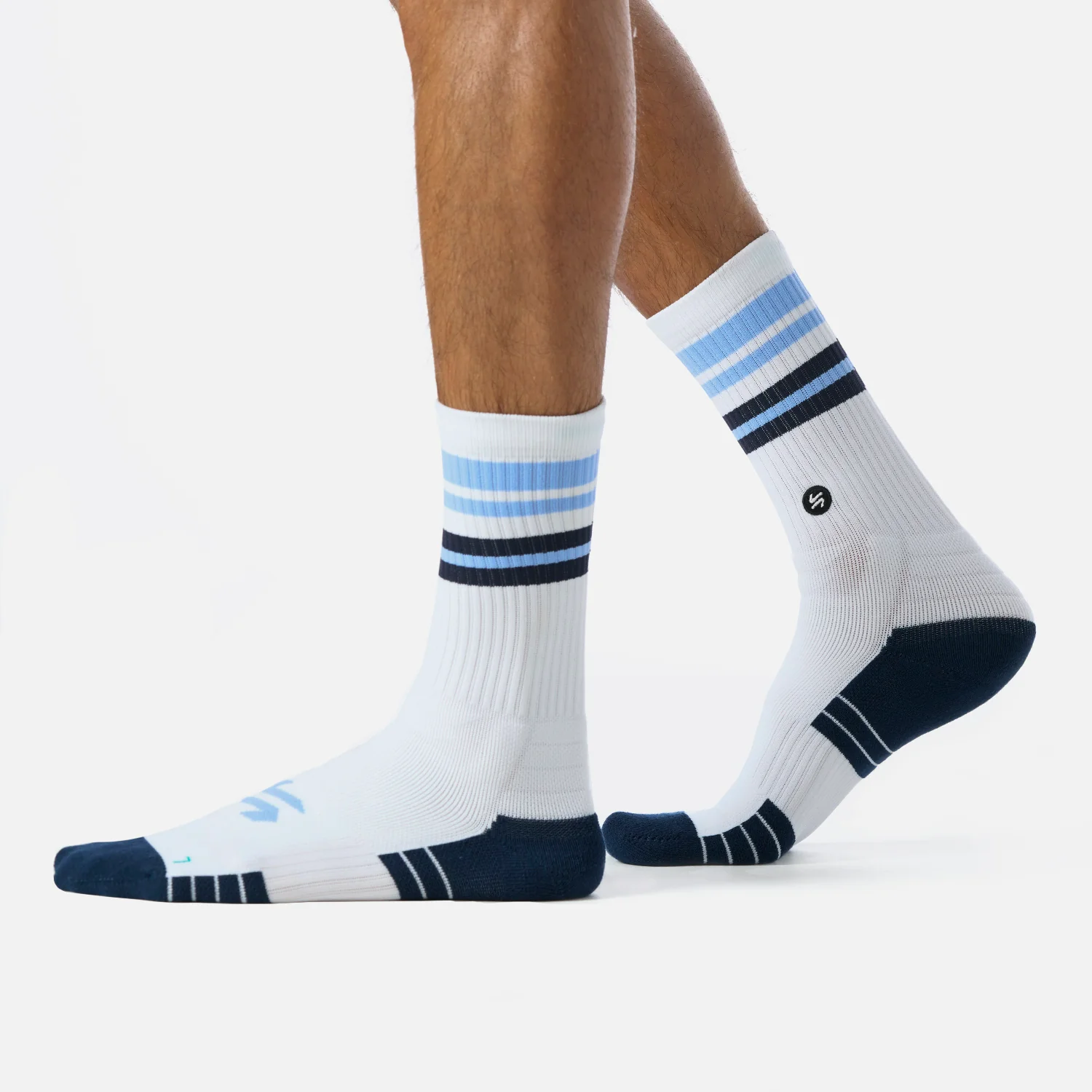 Calcetines Energic Duo Pack Mid Socks Blanco / Jade Vulcano - Image 4