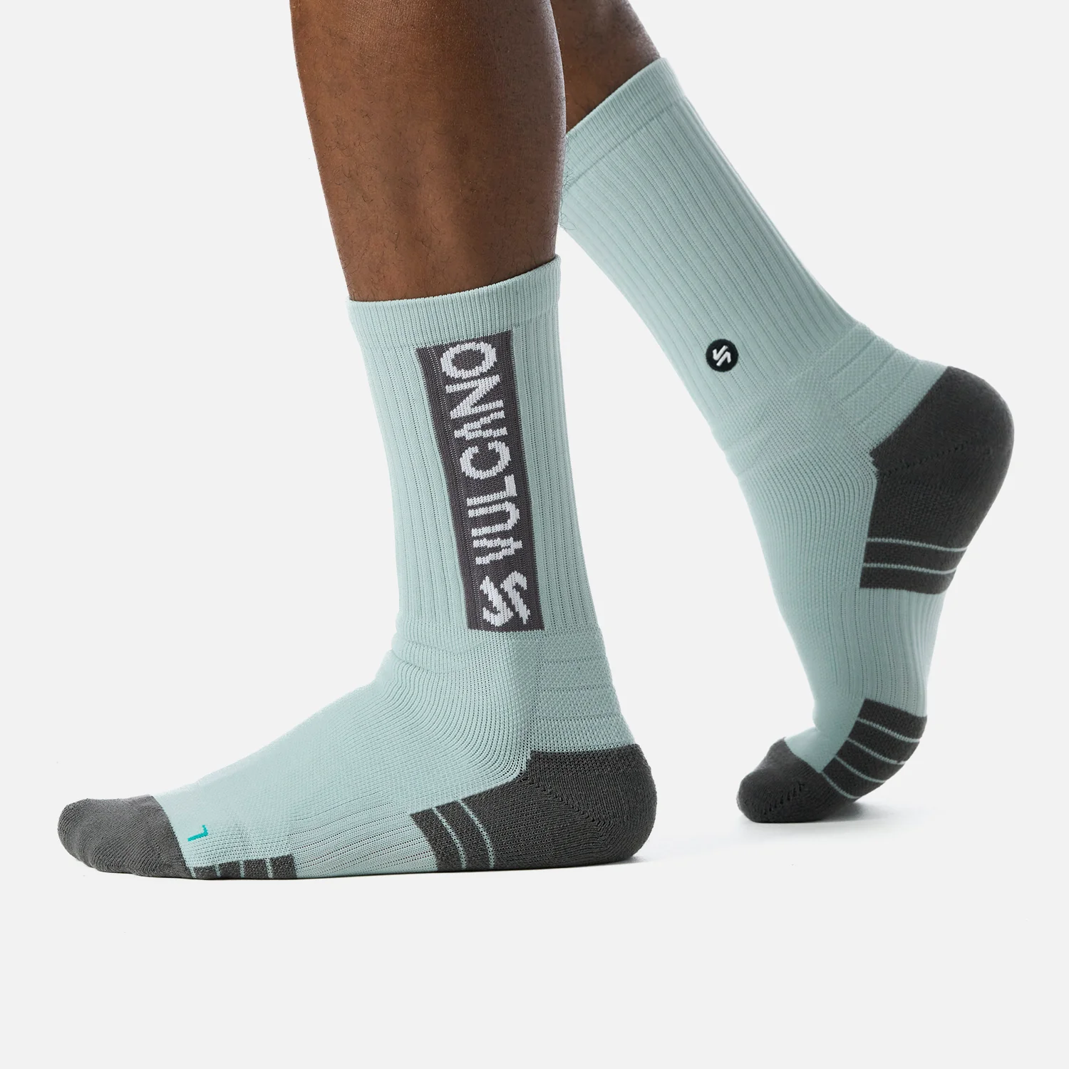 Calcetines Energic Duo Pack Mid Socks Blanco / Jade Vulcano - Image 5