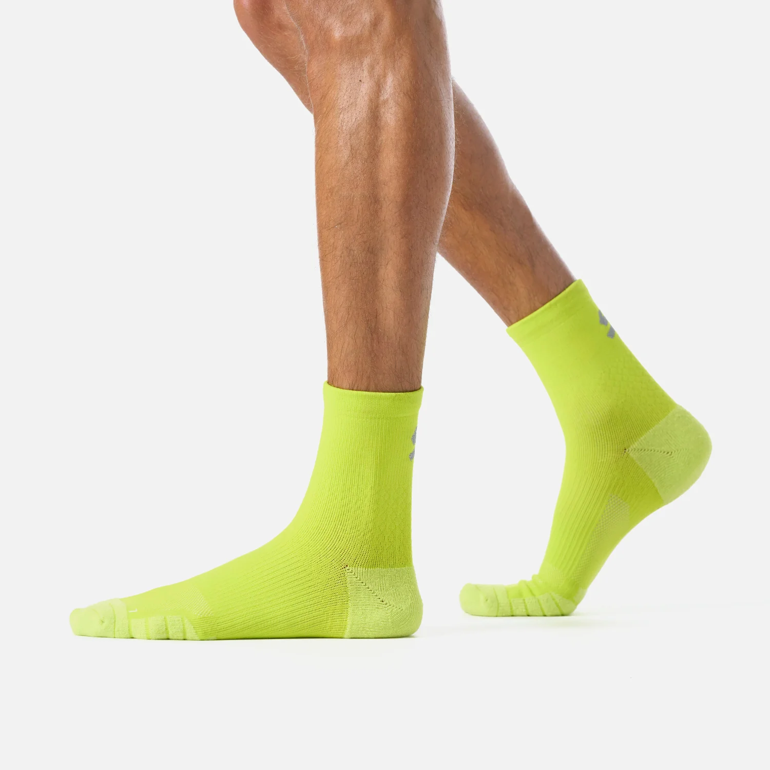 Calcetines Hombre Stride Running Mid Socks Verde Vulcano - Image 3