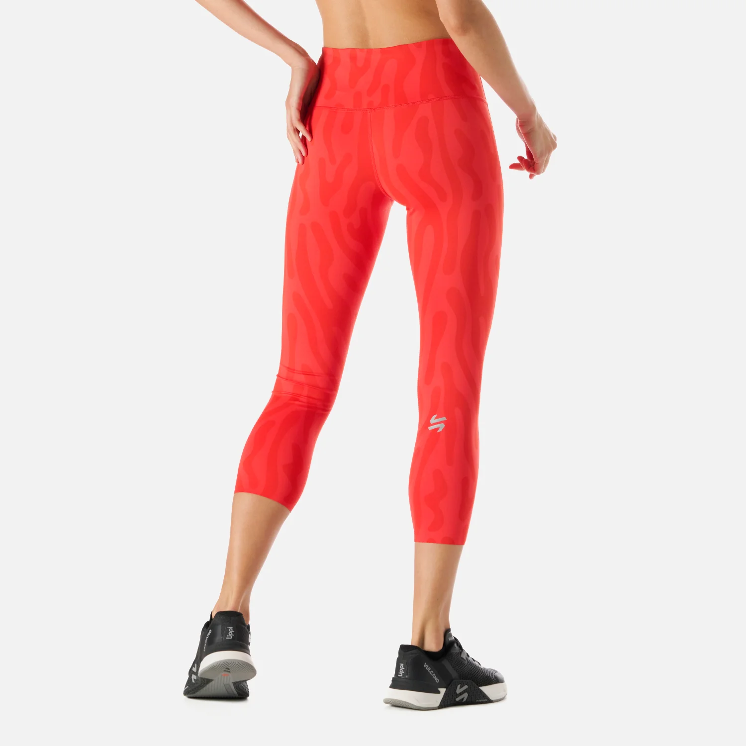 Calza Mujer Built To Move 3/4 High Rise Leggins Print Rojo Anaranjado Vulcano - Image 4