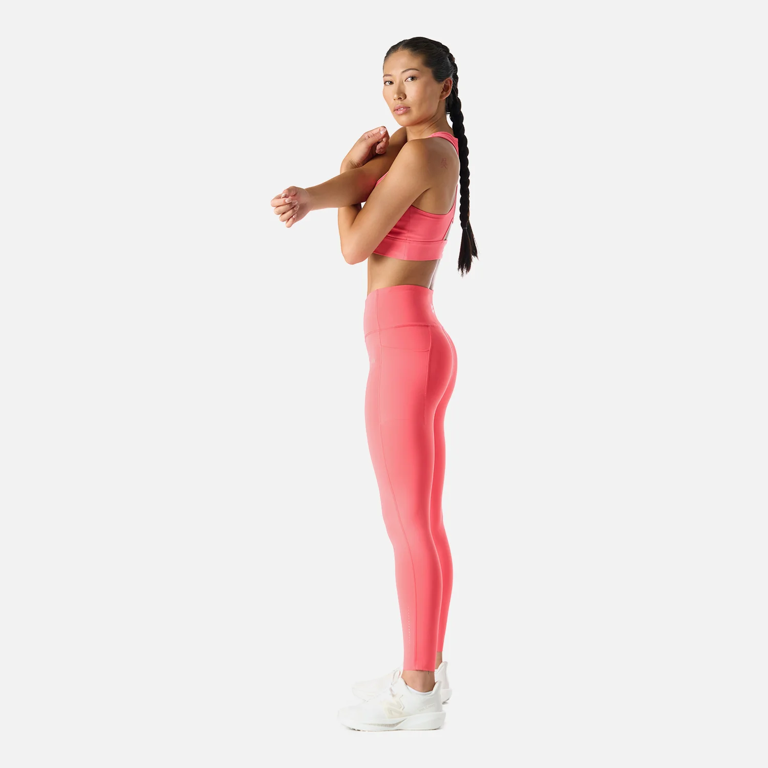 Calza Mujer Built To Move Compressive 7/8 Super High Rise Leggins Coral Vulcano - Image 3