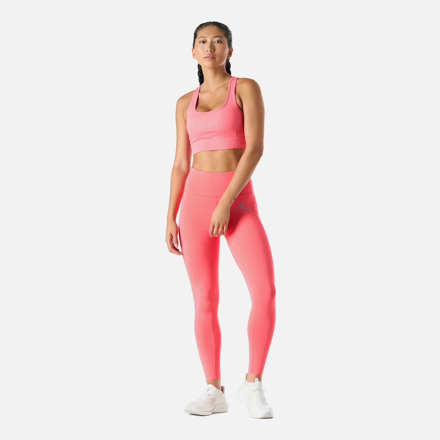 Calza Mujer Built To Move Compressive 7/8 Super High Rise Leggins Coral Vulcano - Image 8