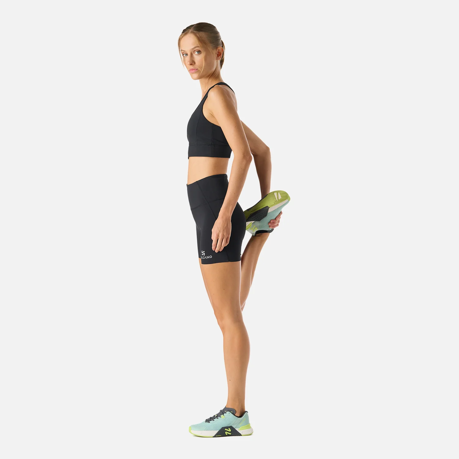 Calza Mujer Built To Move Compressive Short High Rise Leggins Negro Vulcano - Image 3