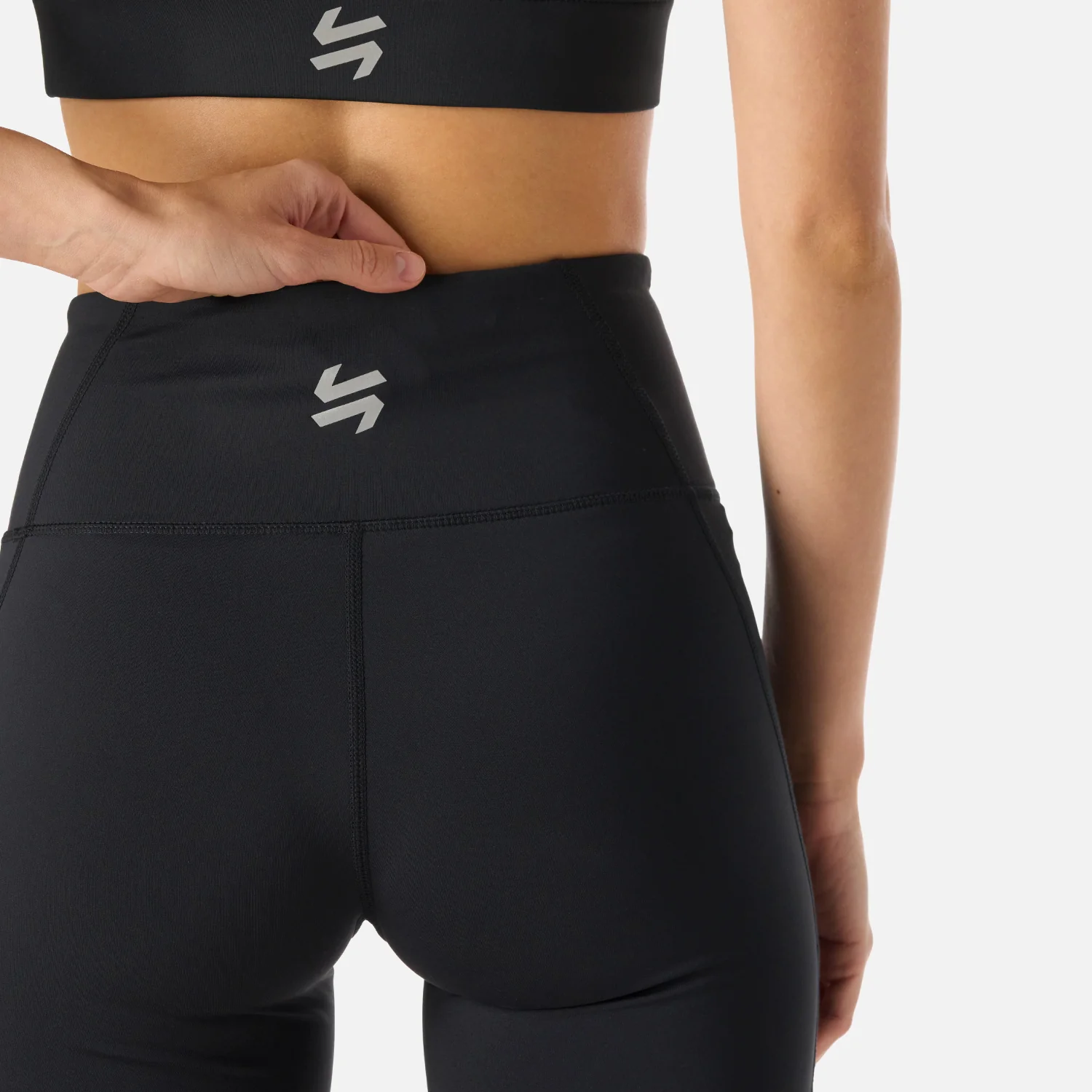 Calza Mujer Built To Move Compressive Short High Rise Leggins Negro Vulcano - Image 6