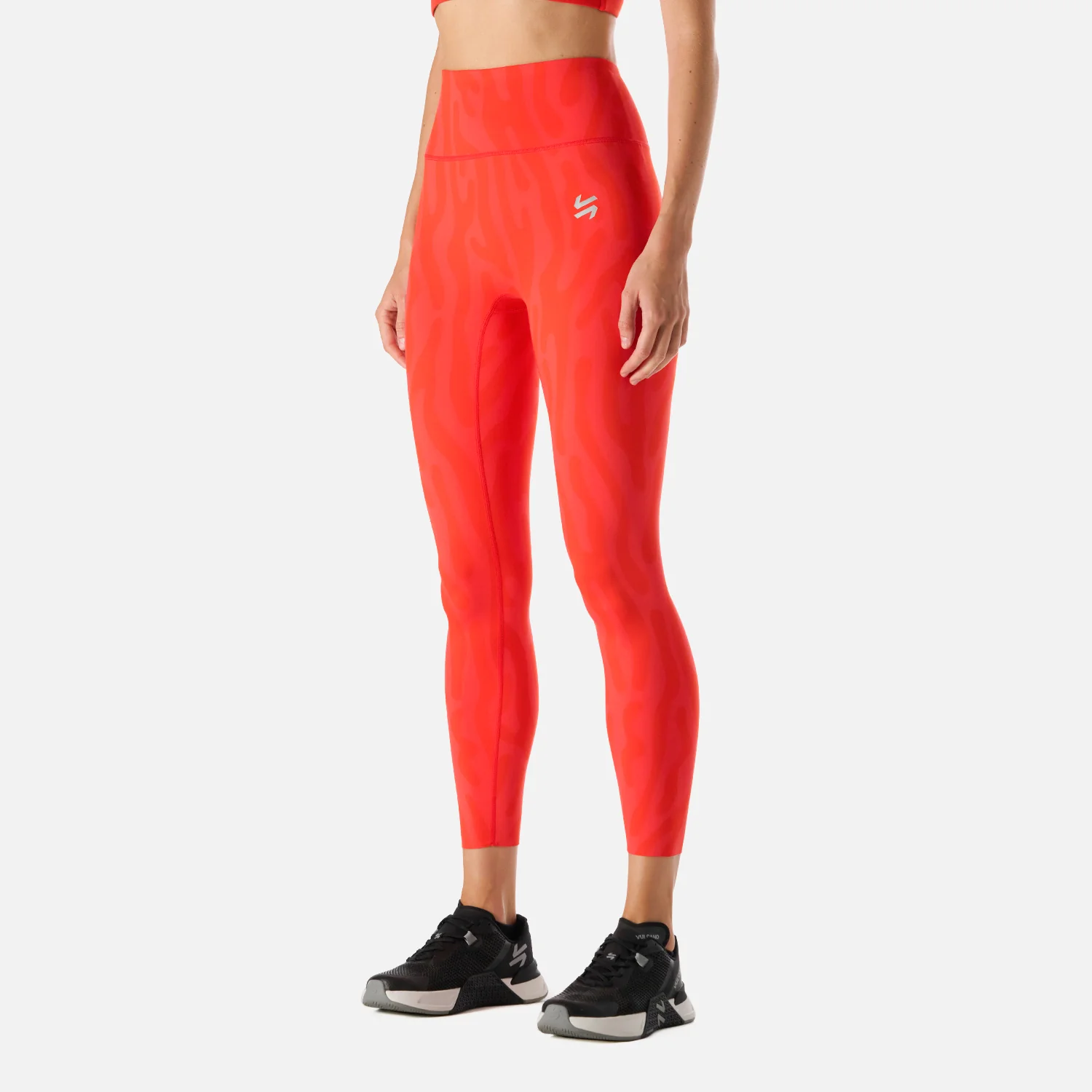 Calza Mujer Tempo 7/8 Super High Rise Leggins Print Rojo Anaranjado Vulcano - Image 2