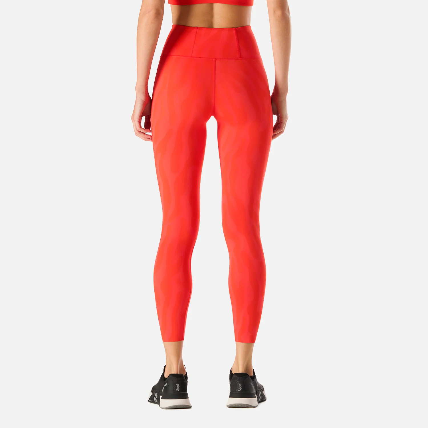 Calza Mujer Tempo 7/8 Super High Rise Leggins Print Rojo Anaranjado Vulcano - Image 4