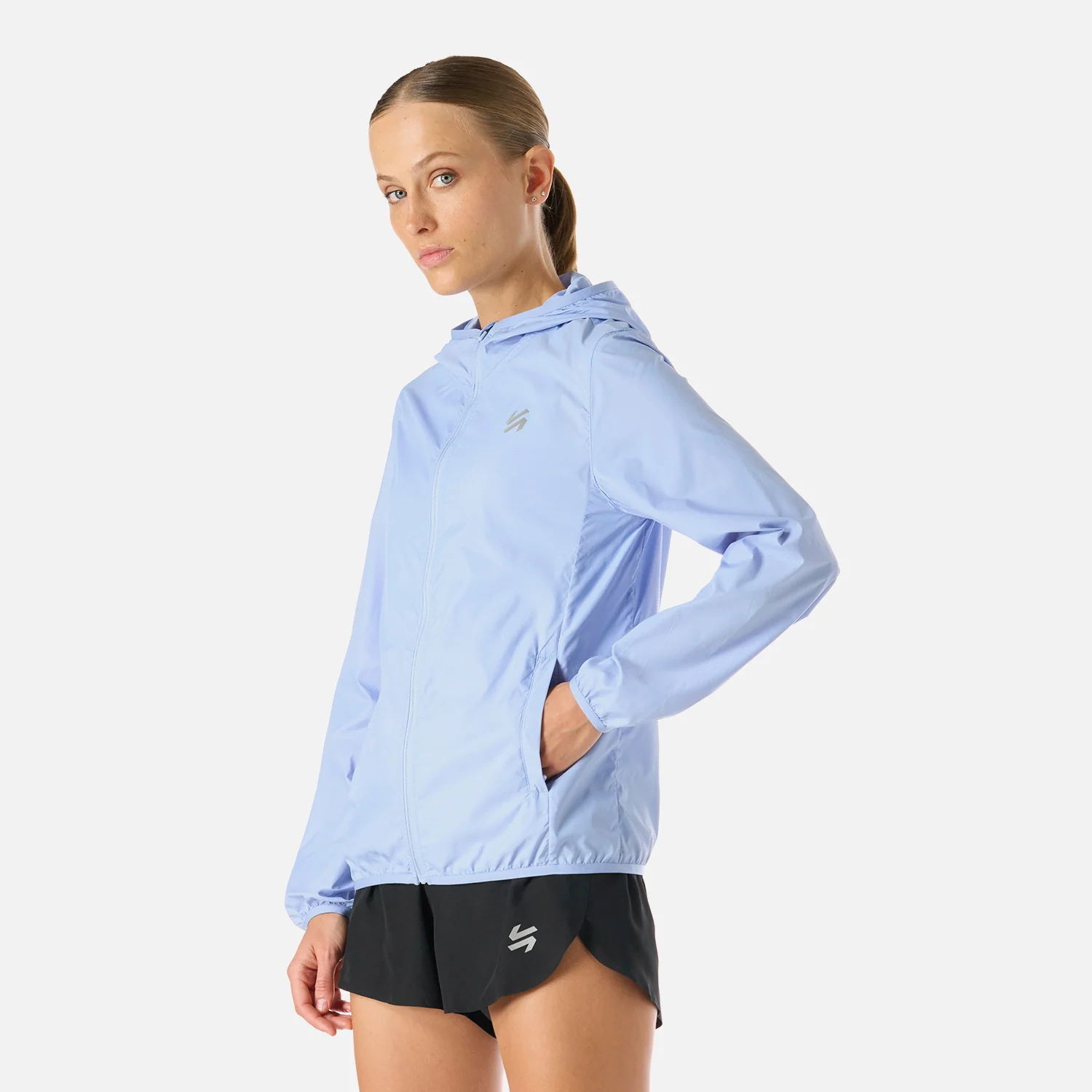 Chaqueta Mujer Built To Move Windbreaker Jacket Celeste Vulcano - Image 2