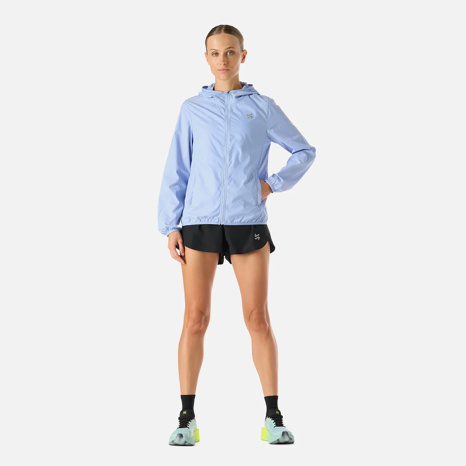 Chaqueta Mujer Built To Move Windbreaker Jacket Celeste Vulcano - Image 7