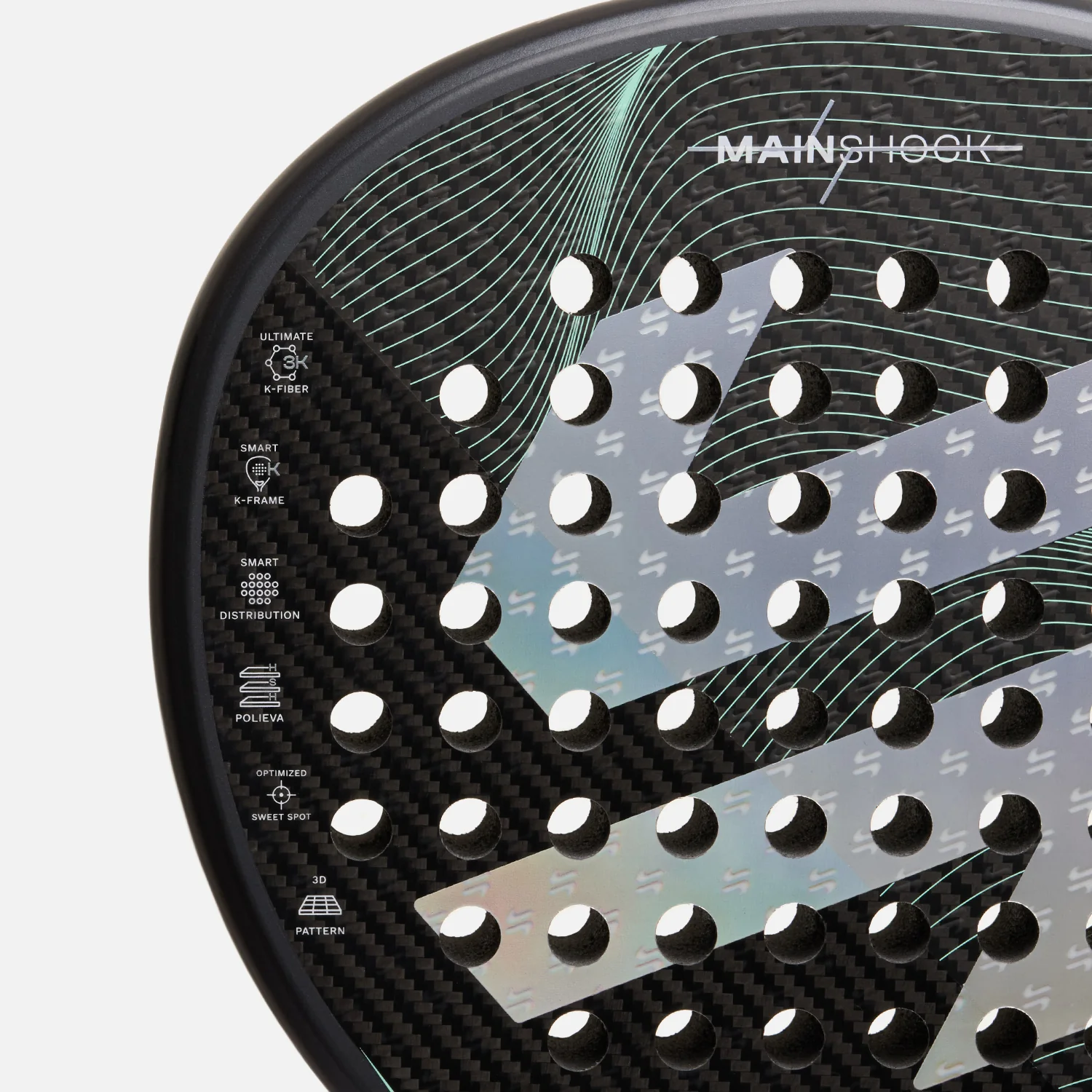 Pala Mainshock Padel Racket Gris Vulcano - Image 6