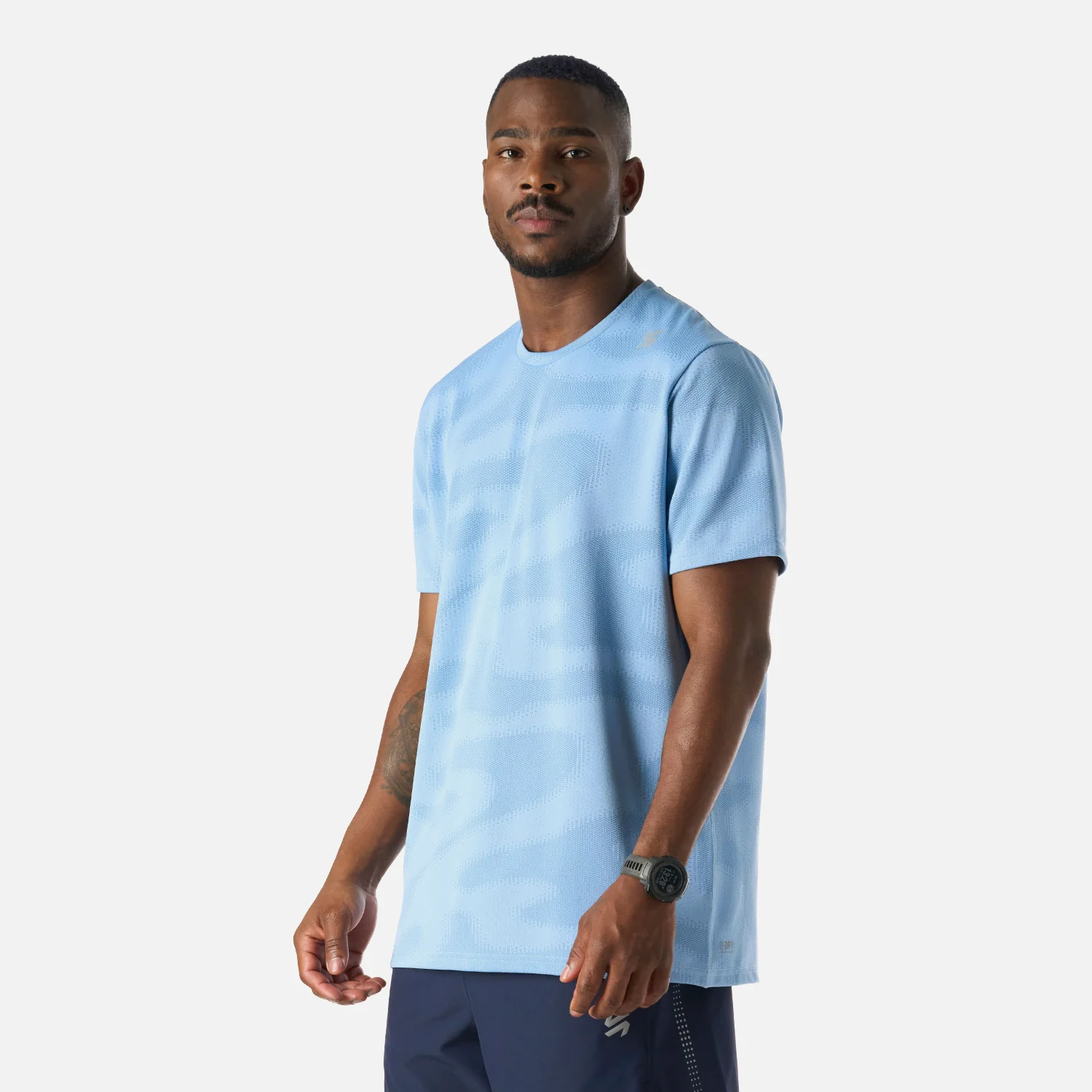 Polera Hombre Built To Move Pro T-Shirt Celeste Vulcano - Image 2