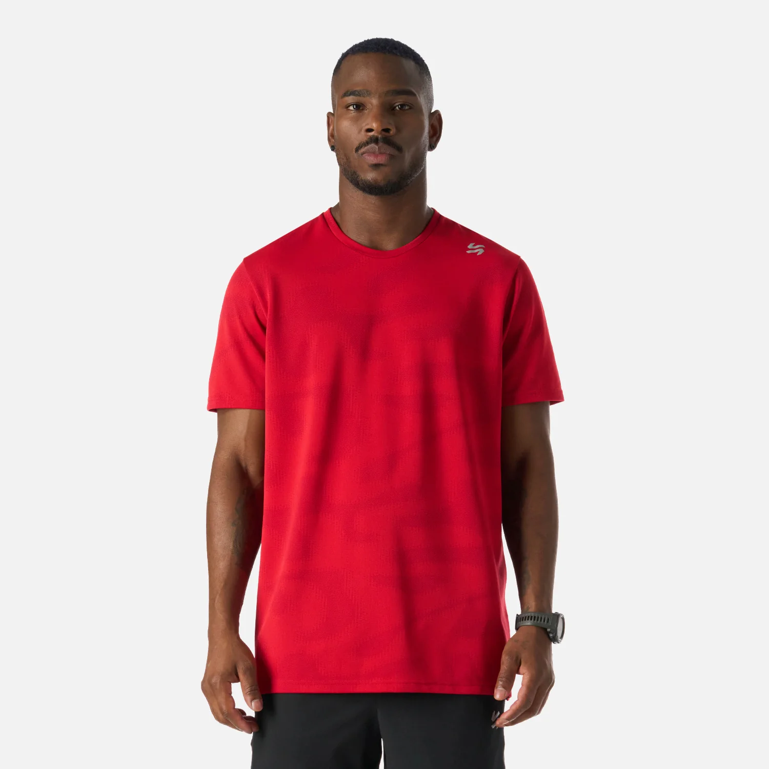 Polera Hombre Built To Move Pro T-Shirt Rojo Anaranjado Vulcano