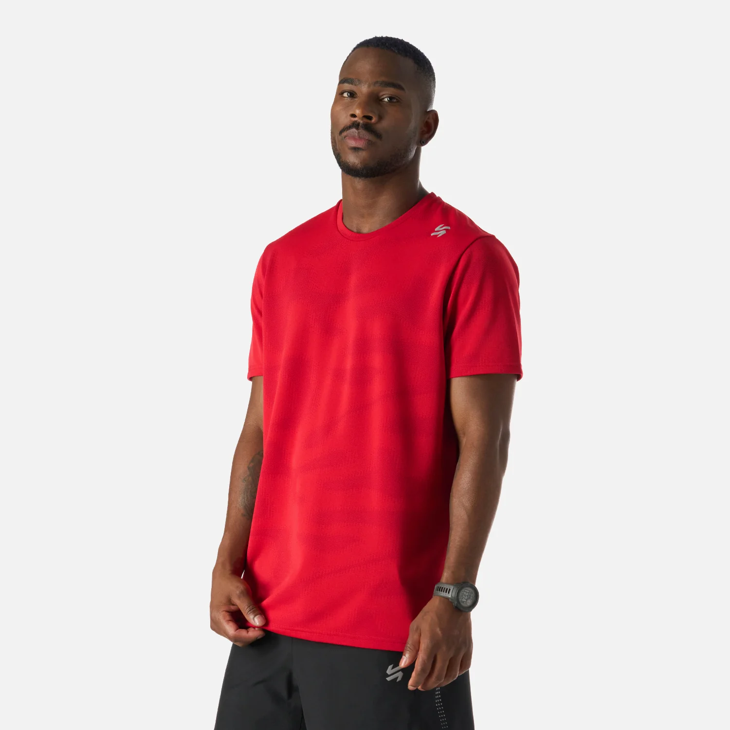 Polera Hombre Built To Move Pro T-Shirt Rojo Anaranjado Vulcano - Image 2