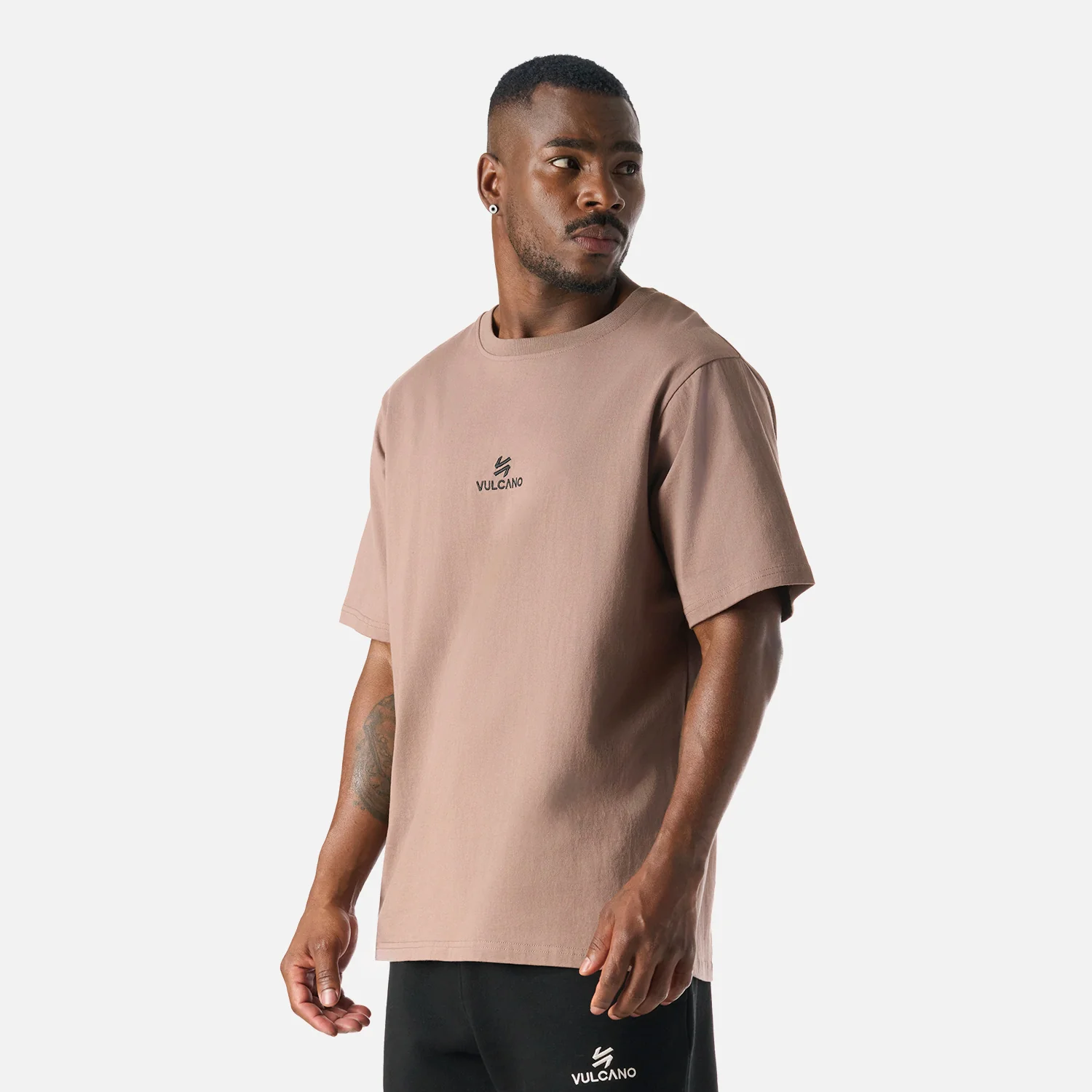 Polera Hombre Cool Down T-Shirt Taupe Vulcano - Image 2
