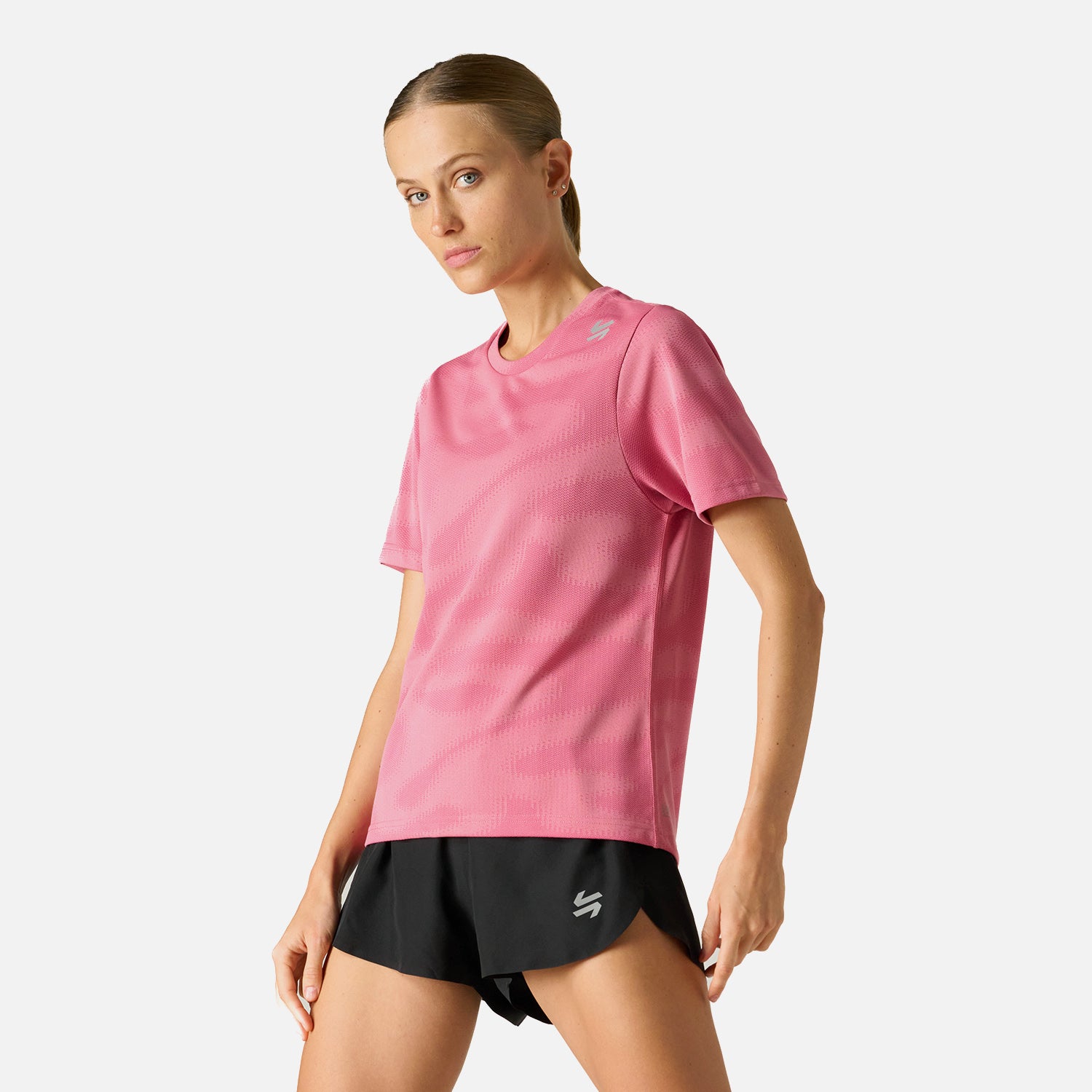 Polera Mujer Built To Move Pro T-Shirt Rosado Vulcano - Image 2