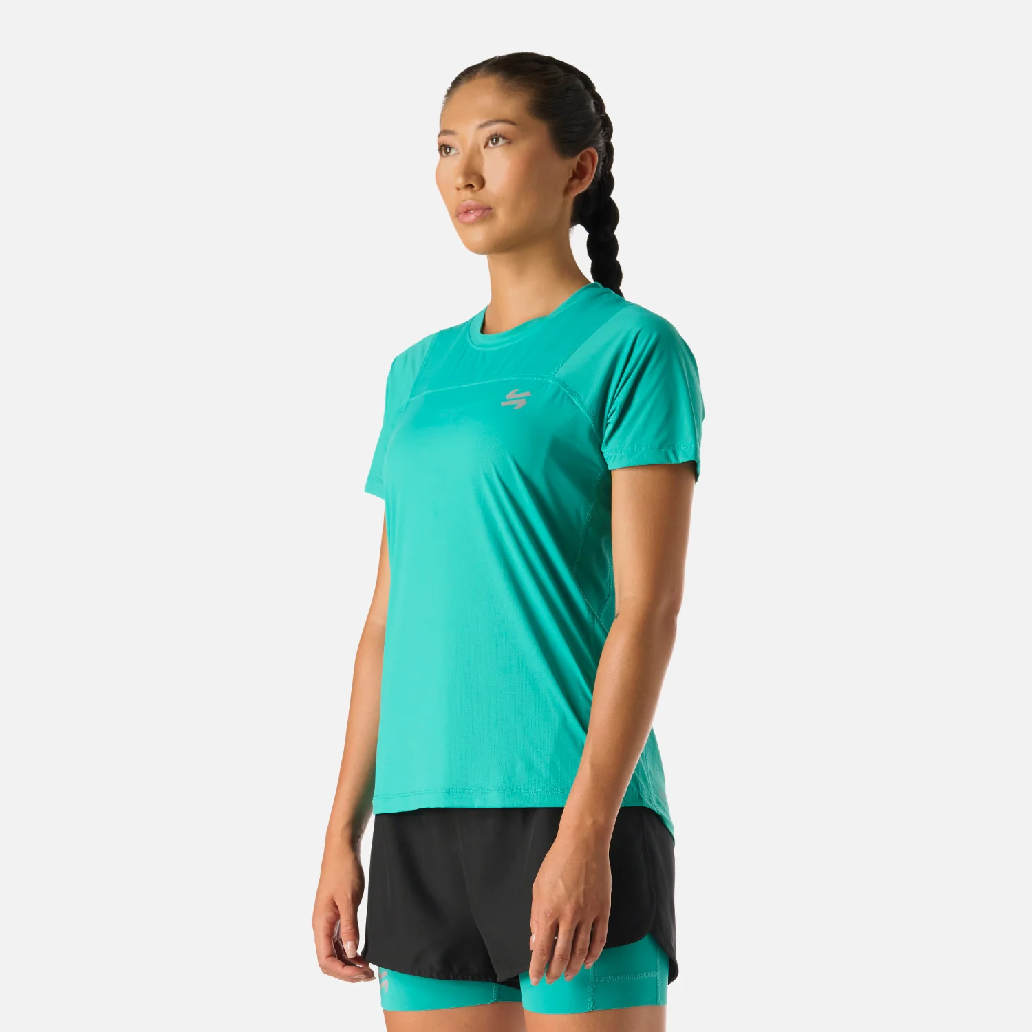 Polera Mujer Built To Move T-Shirt Turquesa Vulcano - Image 2
