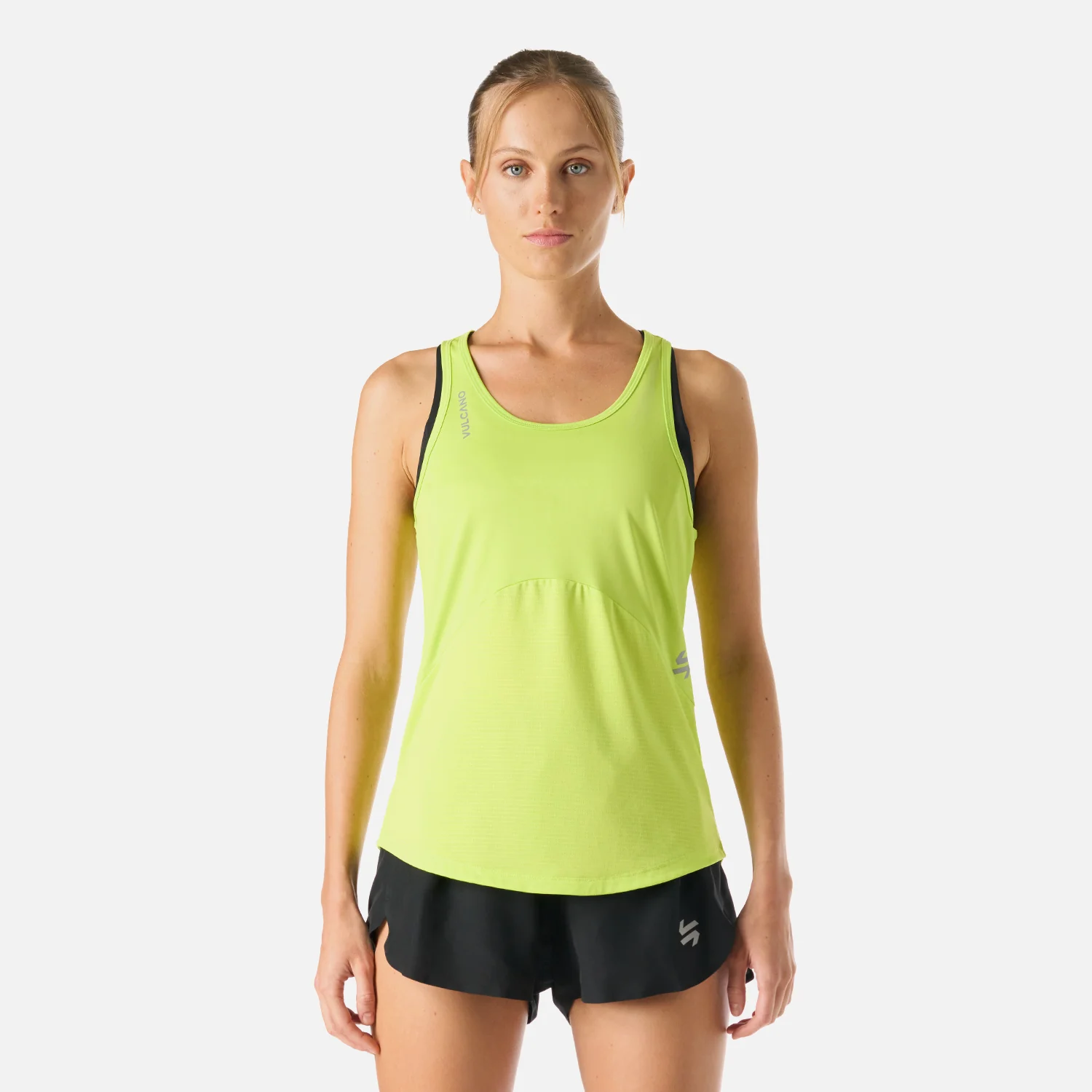 Polera Mujer Built To Move Tank Top Verde Lima Vulcano