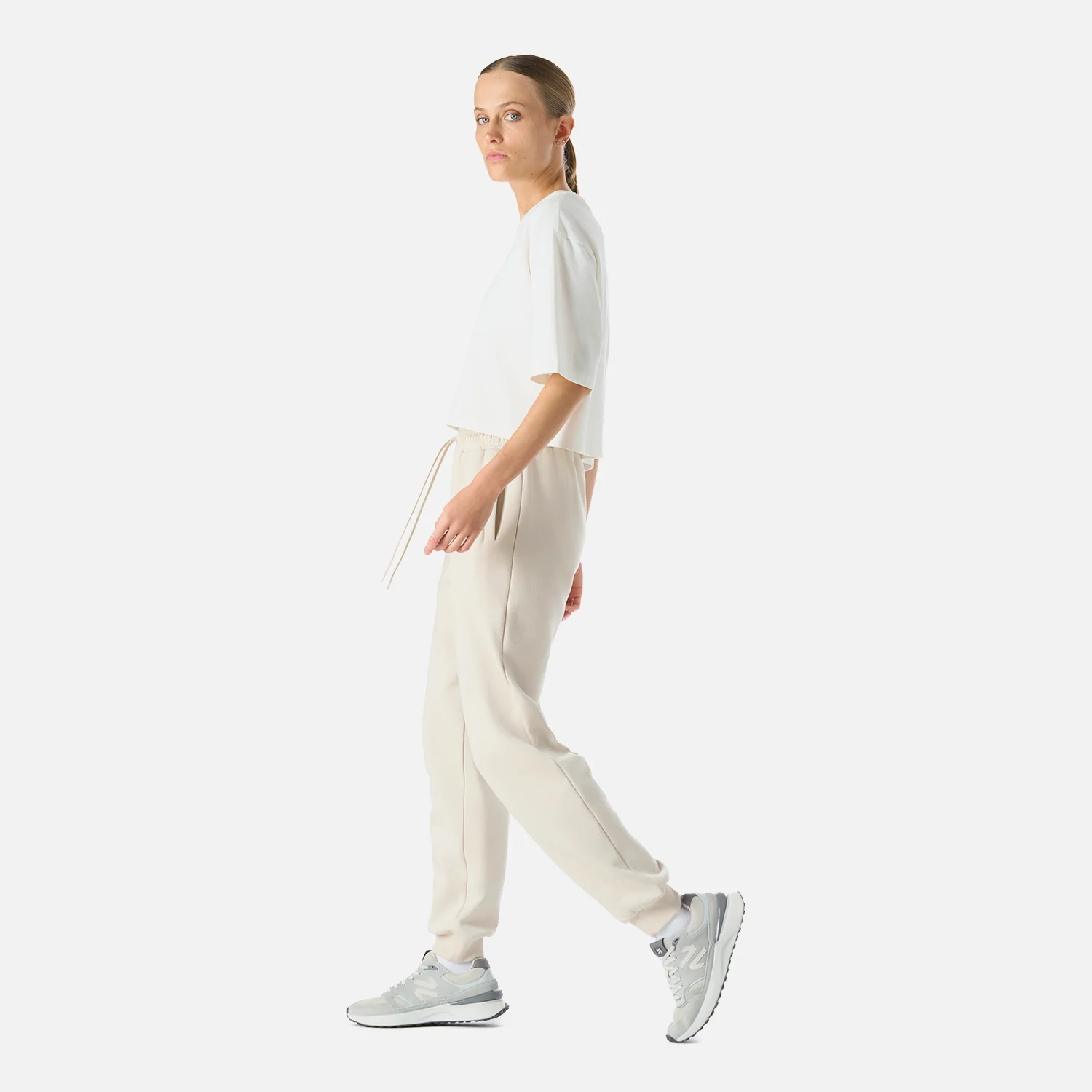 Polera Mujer Cool Down Crop T-Shirt Blanco Vulcano - Image 3