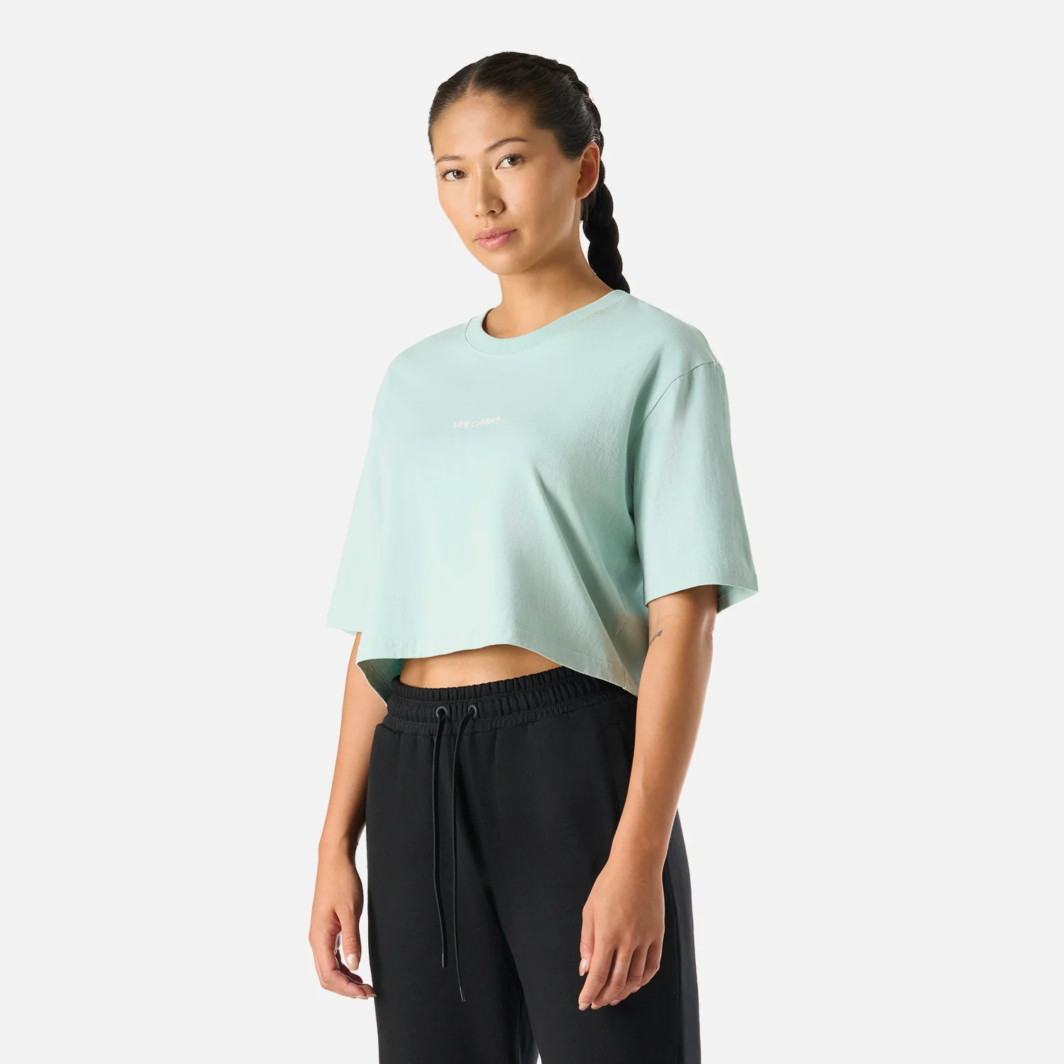 Polera Mujer Cool Down Crop T-Shirt Jade Vulcano - Image 2