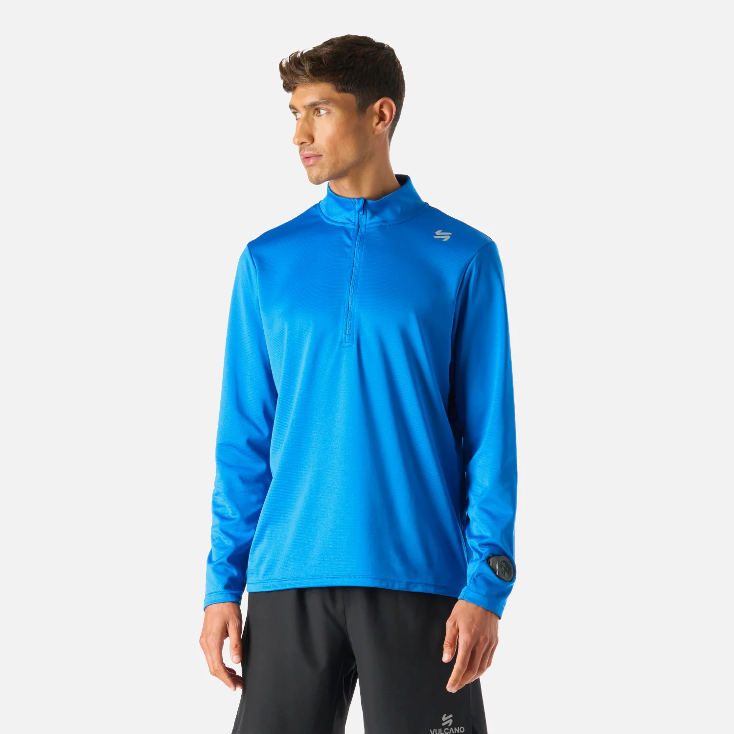 Polerón Hombre Built To Move 1/4 Zip Midlayer Azul Vulcano - Image 2