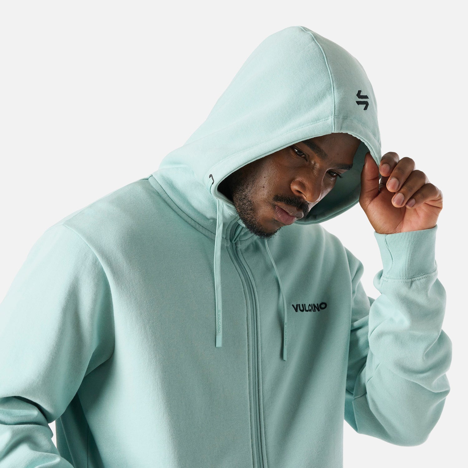 Polerón Hombre Cool Down Full Zip Sweatshirt Hoody Jade Vulcano - Image 5