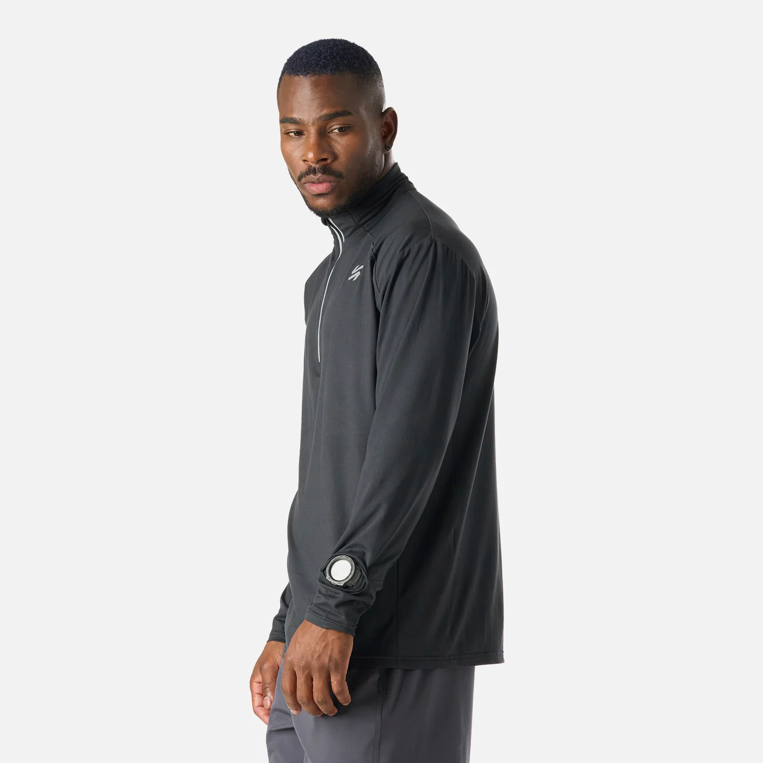 Polerón Hombre Tempo 1/4 Zip Midlayer Negro Vulcano - Image 2