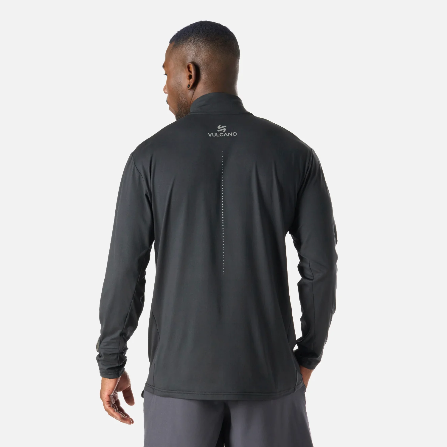 Polerón Hombre Tempo 1/4 Zip Midlayer Negro Vulcano - Image 4