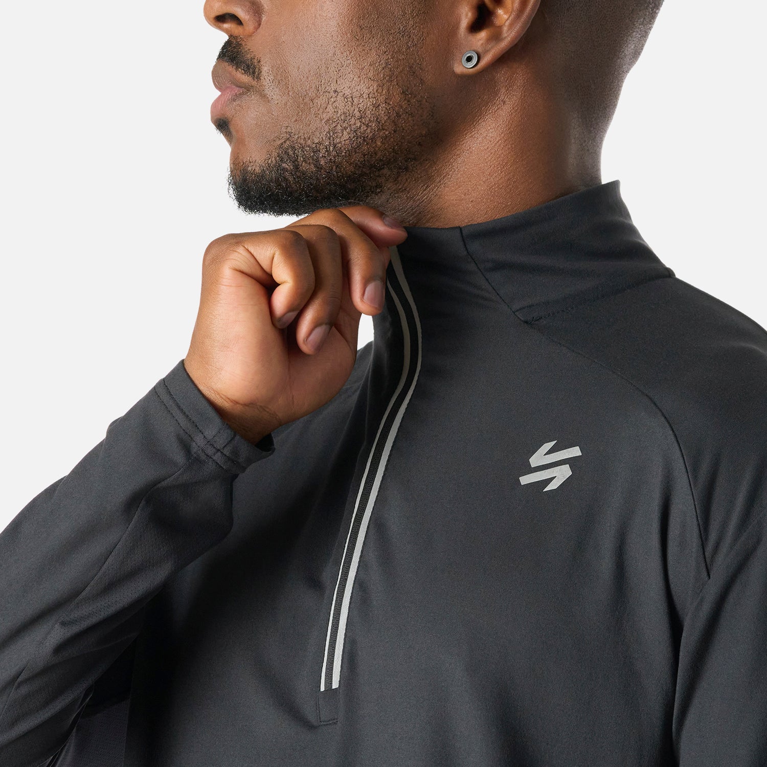 Polerón Hombre Tempo 1/4 Zip Midlayer Negro Vulcano - Image 5