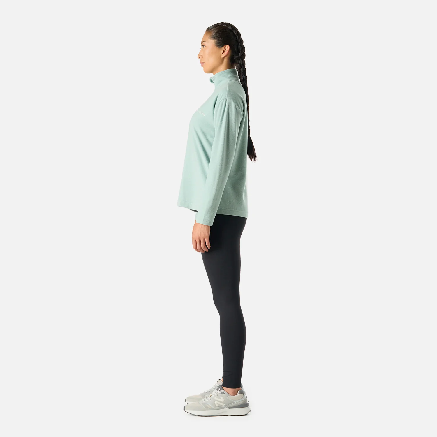Polerón Mujer Cool Down 1/4 Zip Fleece Jade Vulcano - Image 3