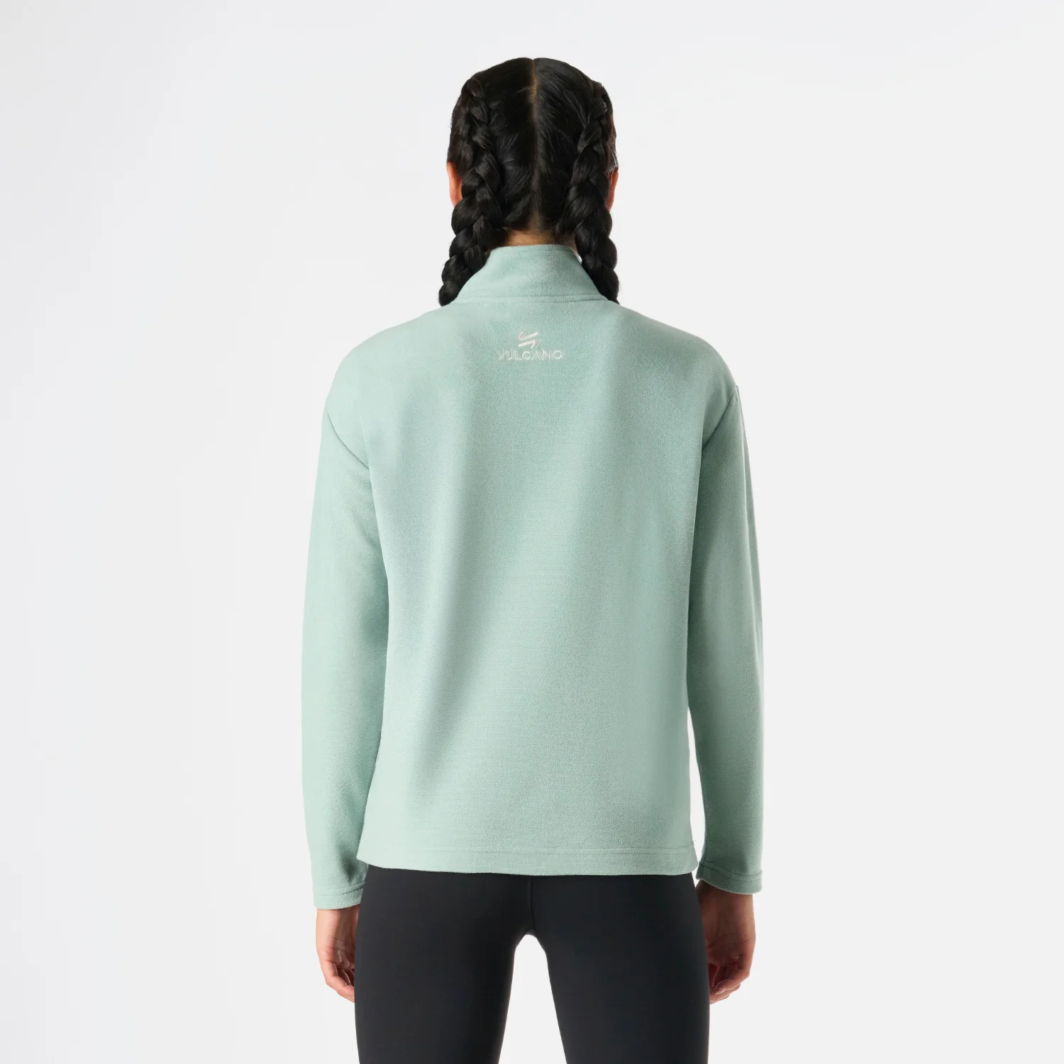Polerón Mujer Cool Down 1/4 Zip Fleece Jade Vulcano - Image 4