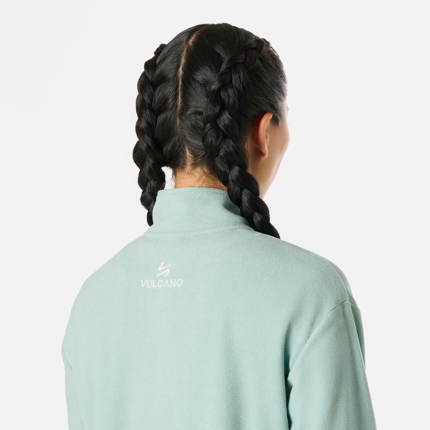 Polerón Mujer Cool Down 1/4 Zip Fleece Jade Vulcano - Image 6