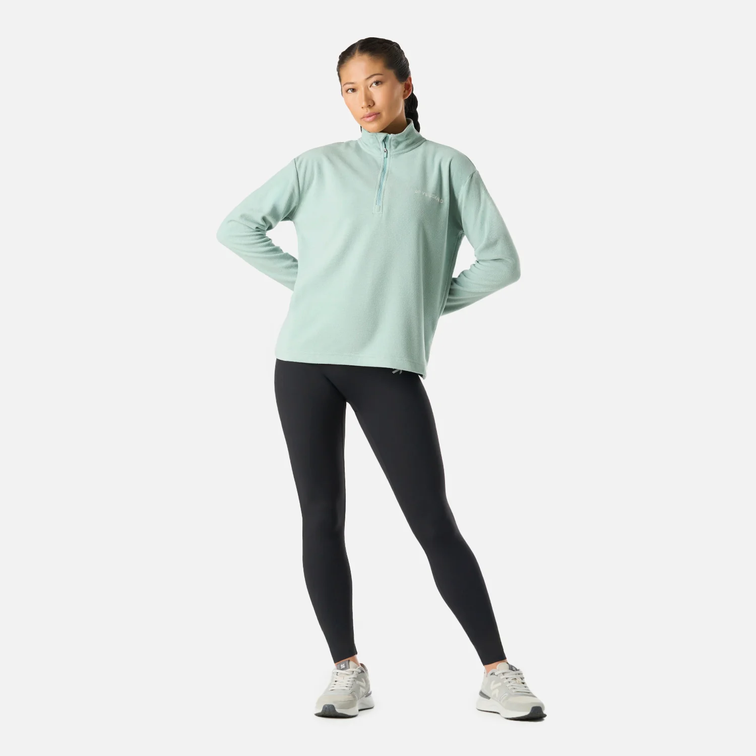 Polerón Mujer Cool Down 1/4 Zip Fleece Jade Vulcano - Image 8