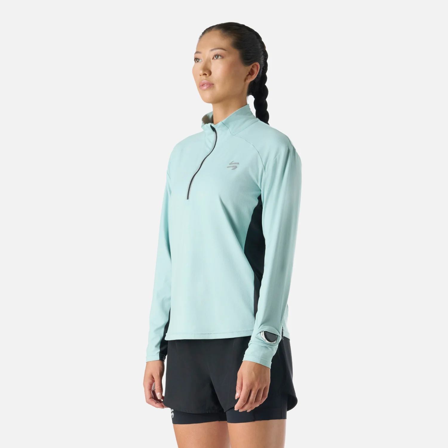 Polerón Mujer Tempo 1/4 Zip Midlayer Jade Vulcano - Image 2