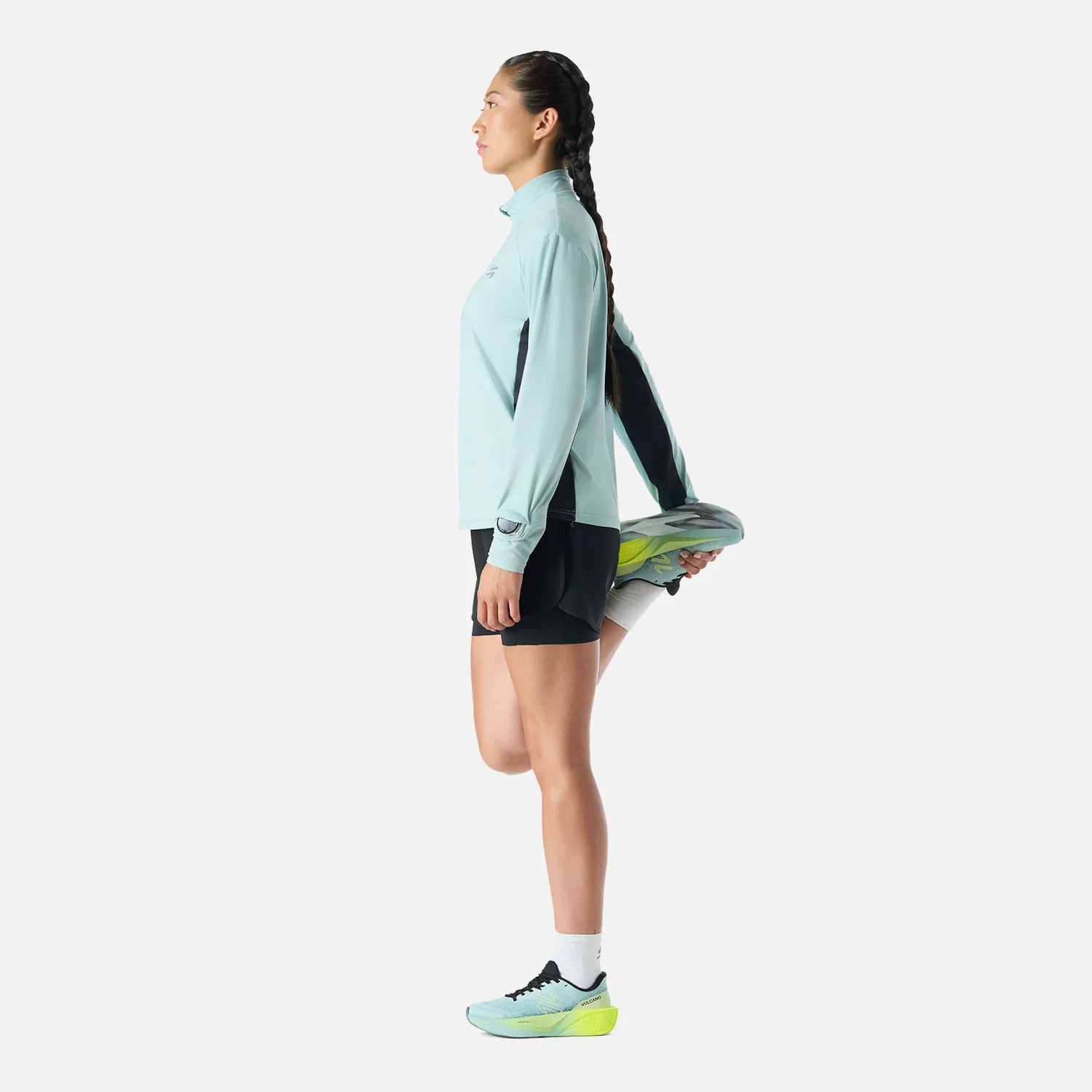 Polerón Mujer Tempo 1/4 Zip Midlayer Jade Vulcano - Image 3
