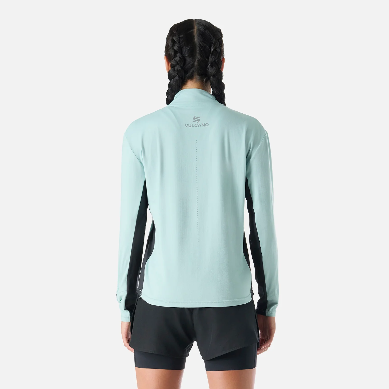 Polerón Mujer Tempo 1/4 Zip Midlayer Jade Vulcano - Image 4