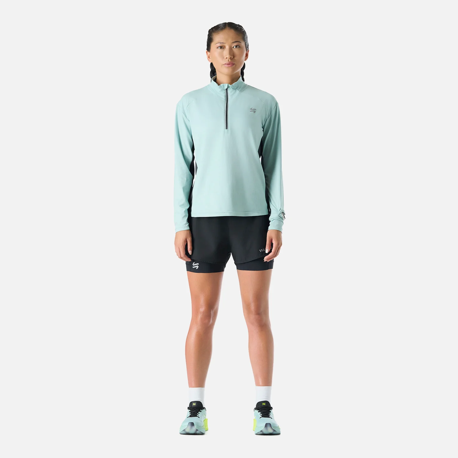 Polerón Mujer Tempo 1/4 Zip Midlayer Jade Vulcano - Image 7
