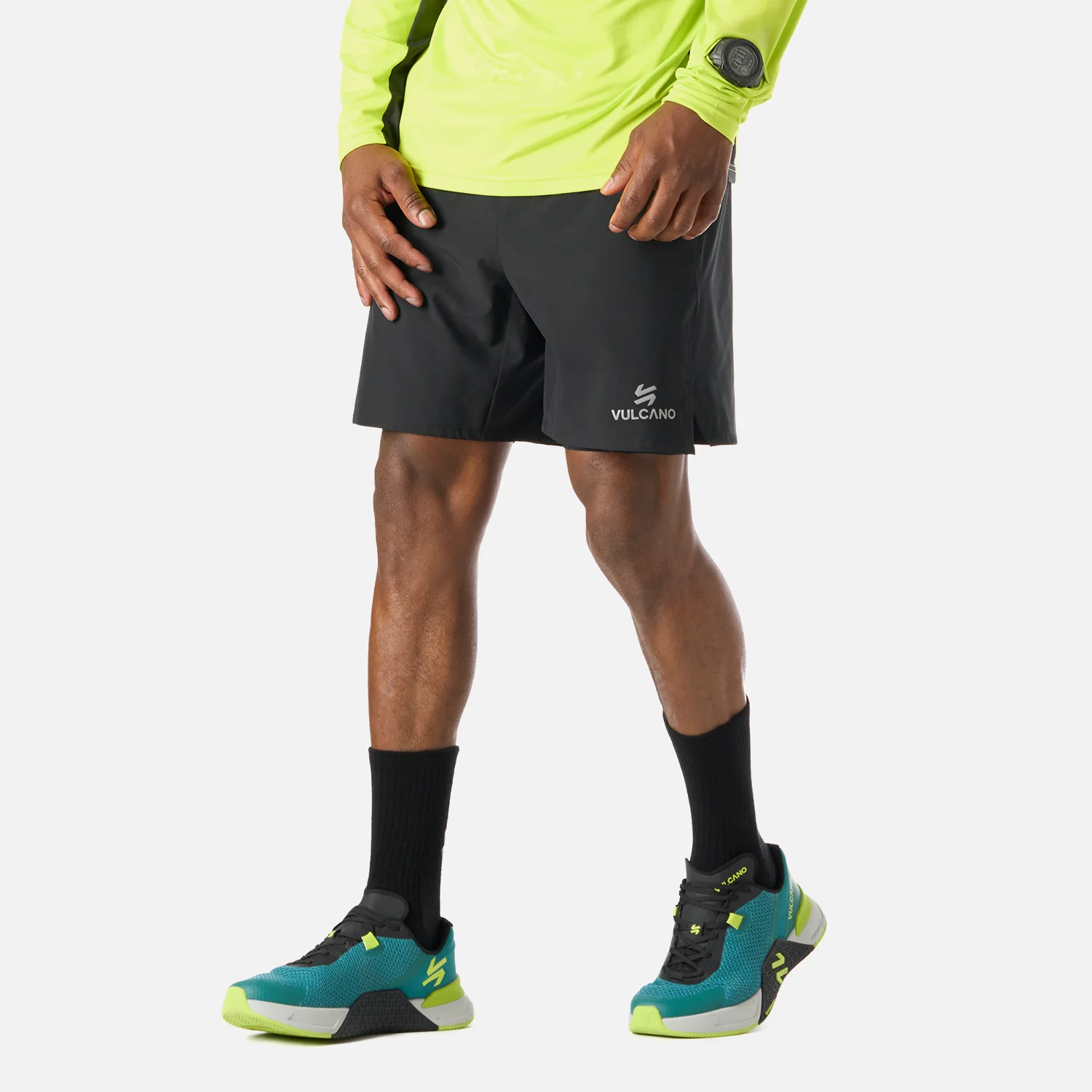 Shorts Hombre Tempo 2-in-1 7" Shorts Negro Vulcano - Image 2