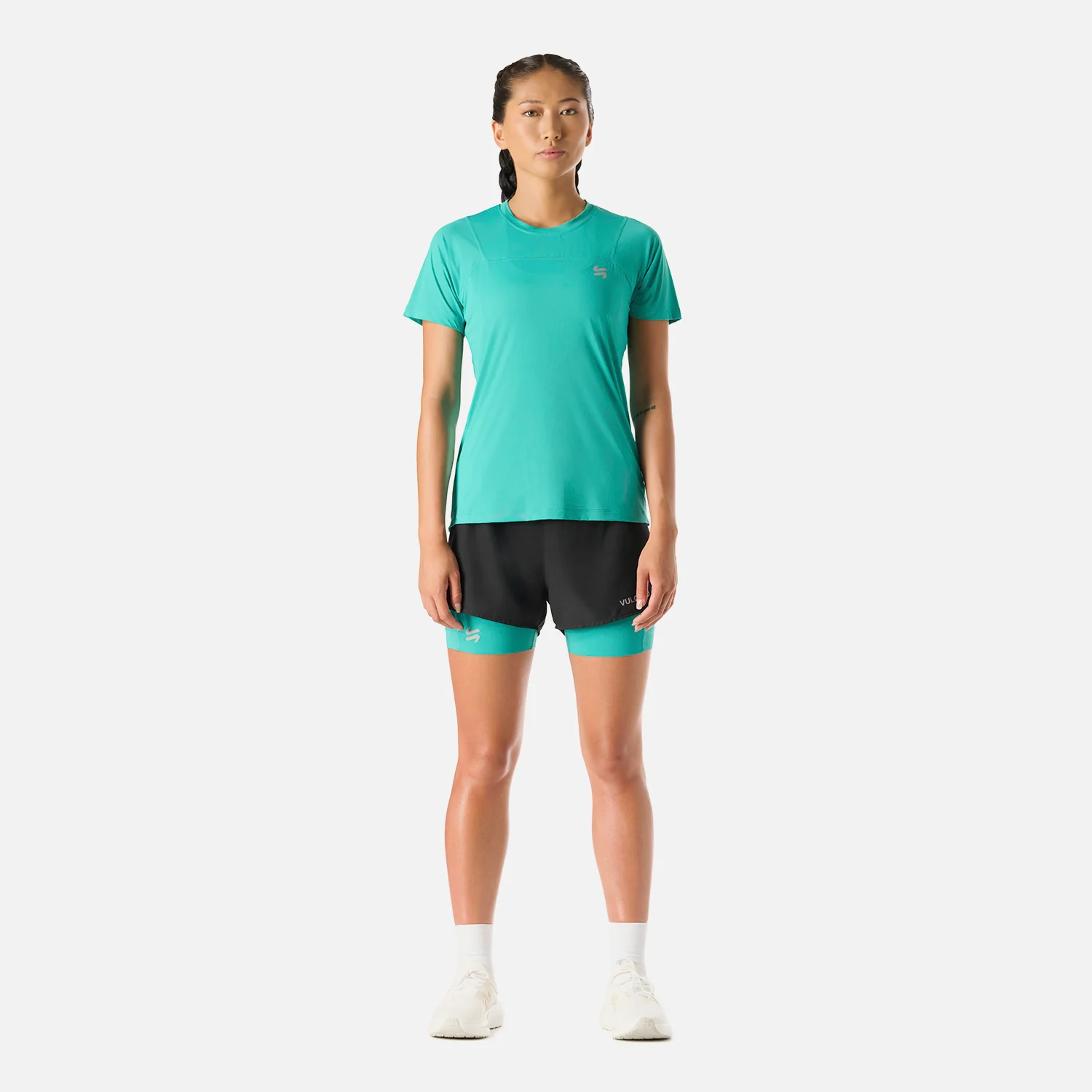 Shorts Mujer Built To Move 2-in-1 2,5" Shorts Negro / Turquesa Vulcano - Image 7